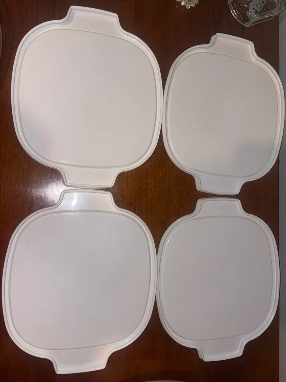Corningware A-2-PC Square Casserole Dish White Lid Replacement Set of 4